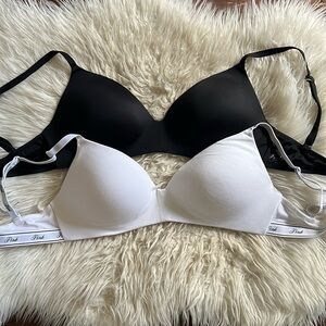 2 Victoria Secret Pink Bras 34DD EUC (worn once)